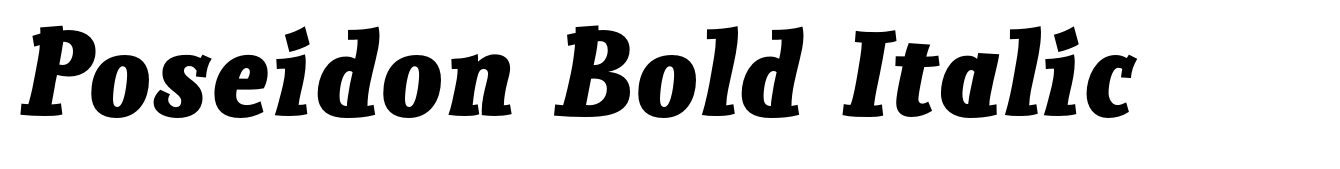 Poseidon Bold Italic